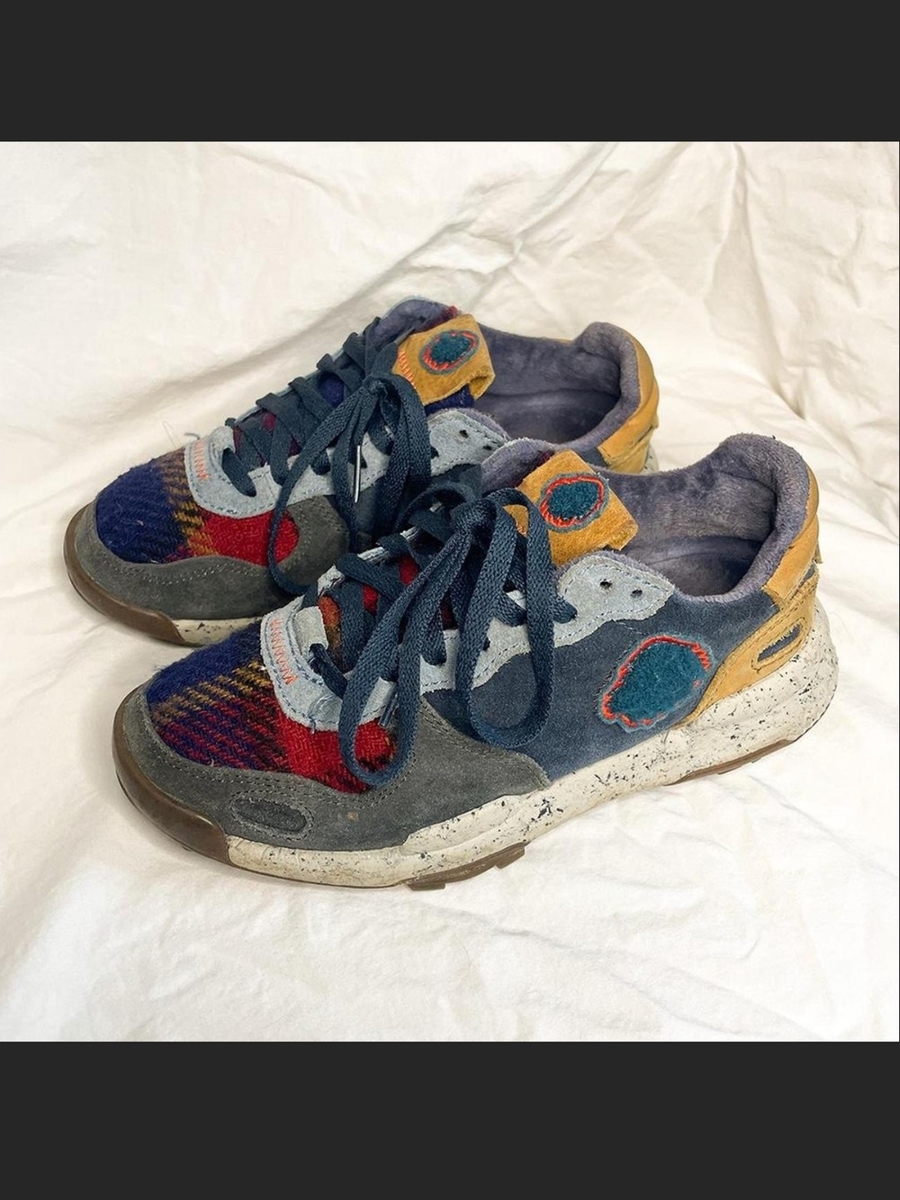 Satorisan Women's Suede Patchwork Sneakers